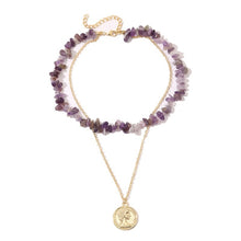 Load image into Gallery viewer, Boho Colorful Broken Natural Stone Necklace, Model:, N2105-9 Color Stone Pearl Pendant, N2206-8 Pink Stone, N2206-9 Light Blue Stone, N2206-10 Multi-color Stone, N2206-11 Transparent Stone, N2106-23 Pink Stone Single Chain                              ...