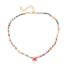 Load image into Gallery viewer, Boho Colorful Broken Natural Stone Necklace, Model:, N2105-9 Color Stone Pearl Pendant, N2206-8 Pink Stone, N2206-9 Light Blue Stone, N2206-10 Multi-color Stone, N2206-11 Transparent Stone, N2106-23 Pink Stone Single Chain                              ...