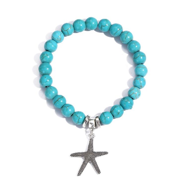 Women Beaded Bracelet Turquoise Ethnic Style Charm Jewelry, S2208-2 Owl, S2208-3 Butterfly, S2208-4 Sea Star, S2208-5 Life Tree, S2203-12 Cross, S2203-13 Turquoise Pendant, S2212-1 Eyes, S2303-1, S2303-2 Turtles, S2303-3 Cross, S2203-11