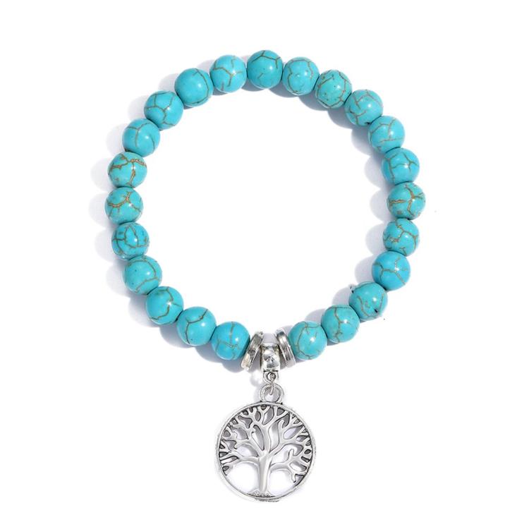 Women Beaded Bracelet Turquoise Ethnic Style Charm Jewelry, S2208-2 Owl, S2208-3 Butterfly, S2208-4 Sea Star, S2208-5 Life Tree, S2203-12 Cross, S2203-13 Turquoise Pendant, S2212-1 Eyes, S2303-1, S2303-2 Turtles, S2303-3 Cross, S2203-11