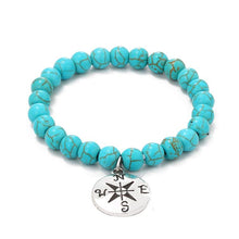 Load image into Gallery viewer, Women Beaded Bracelet Turquoise Ethnic Style Charm Jewelry, S2208-2 Owl, S2208-3 Butterfly, S2208-4 Sea Star, S2208-5 Life Tree, S2208-1 Eyes, S2203-12 Cross, S2203-13 Turquoise Pendant, S2212-1 Eyes, S2303-1, S2303-2 Turtles, S2303-3 Cross            ...