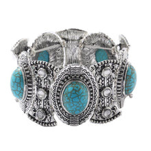Load image into Gallery viewer, Women Beaded Bracelet Turquoise Ethnic Style Charm Jewelry, S2208-2 Owl, S2208-3 Butterfly, S2208-4 Sea Star, S2208-5 Life Tree, S2203-12 Cross, S2203-13 Turquoise Pendant, S2212-1 Eyes, S2303-1, S2303-2 Turtles, S2303-3 Cross, S2203-11