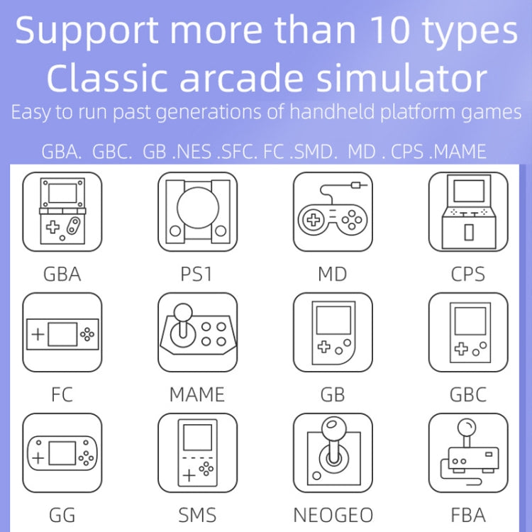 RG3000 Handheld Game Console Support Double Handle Mini Game Console, RG3000 Gray, RG3000 Purple, RG3000 Green, RG3000 Yellow, RG3000 Pink