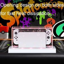 Load image into Gallery viewer, 035 for Nintendo Switch/Oled Game Console Display Luminous Base Dustproof Cover, Spec:, Light Base, Transparent, White Label, Black Label, Handle, Jet Warrior, Noble