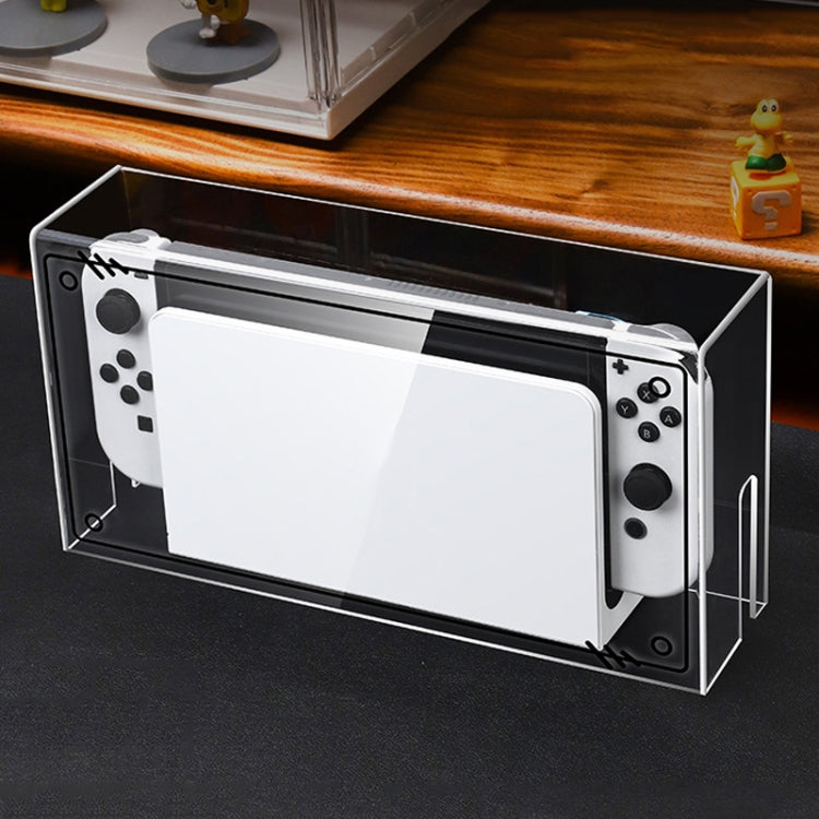 035 for Nintendo Switch/Oled Game Console Display Luminous Base Dustproof Cover, Spec:, Light Base, Transparent, White Label, Black Label, Handle, Jet Warrior, Noble