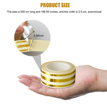 Load image into Gallery viewer, 2.5cm x 5m  Golden Tile Gap Tape Waterproof PVC Self Adhesive Sticker, Gold, Silver, Laser