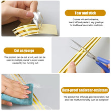Load image into Gallery viewer, 2.5cm x 5m  Golden Tile Gap Tape Waterproof PVC Self Adhesive Sticker, Gold, Silver, Laser