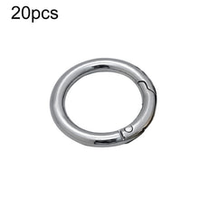 Load image into Gallery viewer, 20pcs Zinc Alloy Spring Ring Metal Open Bag Webbing Keychain, 4 Points Silver, 3 Points Silver, 4 Points Black, Inch 2 Light Gold, Inch 2 Silver, 5 Points Light Gold, 5 Points Black, 5 Points Silver, 6 Points Light Gold, 4 Points Light Gold            ...