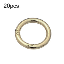 Load image into Gallery viewer, 20pcs Zinc Alloy Spring Ring Metal Open Bag Webbing Keychain, 4 Points Silver, 3 Points Silver, 4 Points Black, Inch 2 Light Gold, Inch 2 Silver, 5 Points Light Gold, 5 Points Black, 5 Points Silver, 6 Points Light Gold, 4 Points Light Gold            ...