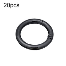 Load image into Gallery viewer, 20pcs Zinc Alloy Spring Ring Metal Open Bag Webbing Keychain, 4 Points Silver, 3 Points Silver, 4 Points Black, Inch 2 Light Gold, Inch 2 Silver, 5 Points Light Gold, 5 Points Black, 5 Points Silver, 6 Points Light Gold, 4 Points Light Gold            ...