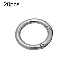 Load image into Gallery viewer, 20pcs Zinc Alloy Spring Ring Metal Open Bag Webbing Keychain, 4 Points Silver, 3 Points Silver, 4 Points Black, Inch 2 Light Gold, Inch 2 Silver, 5 Points Light Gold, 5 Points Black, 5 Points Silver, 6 Points Light Gold, 4 Points Light Gold            ...