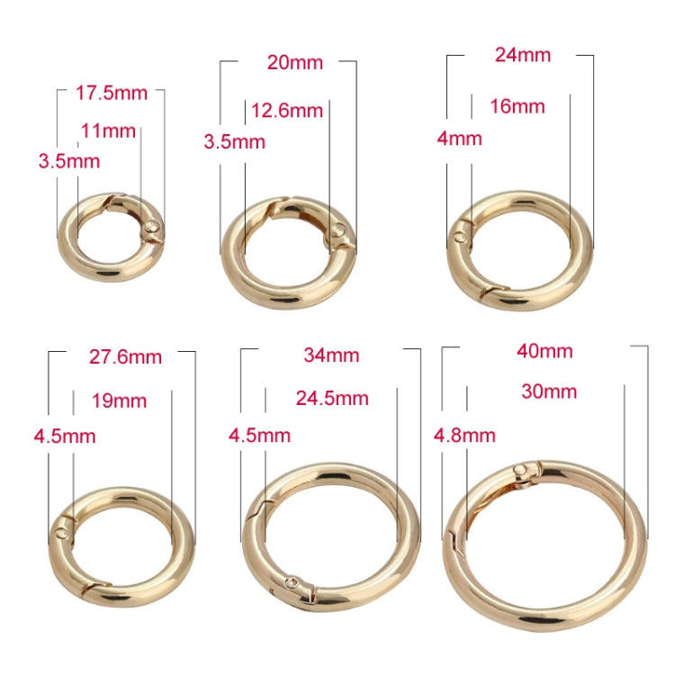 20pcs Zinc Alloy Spring Ring Metal Open Bag Webbing Keychain, 4 Points Silver, 3 Points Silver, 4 Points Black, Inch 2 Light Gold, Inch 2 Silver, 5 Points Light Gold, 5 Points Black, 5 Points Silver, 6 Points Light Gold, 4 Points Light Gold            ...
