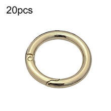Load image into Gallery viewer, 20pcs Zinc Alloy Spring Ring Metal Open Bag Webbing Keychain, 4 Points Silver, 3 Points Silver, 4 Points Black, Inch 2 Light Gold, Inch 2 Silver, 5 Points Light Gold, 5 Points Black, 5 Points Silver, 6 Points Light Gold, 4 Points Light Gold            ...