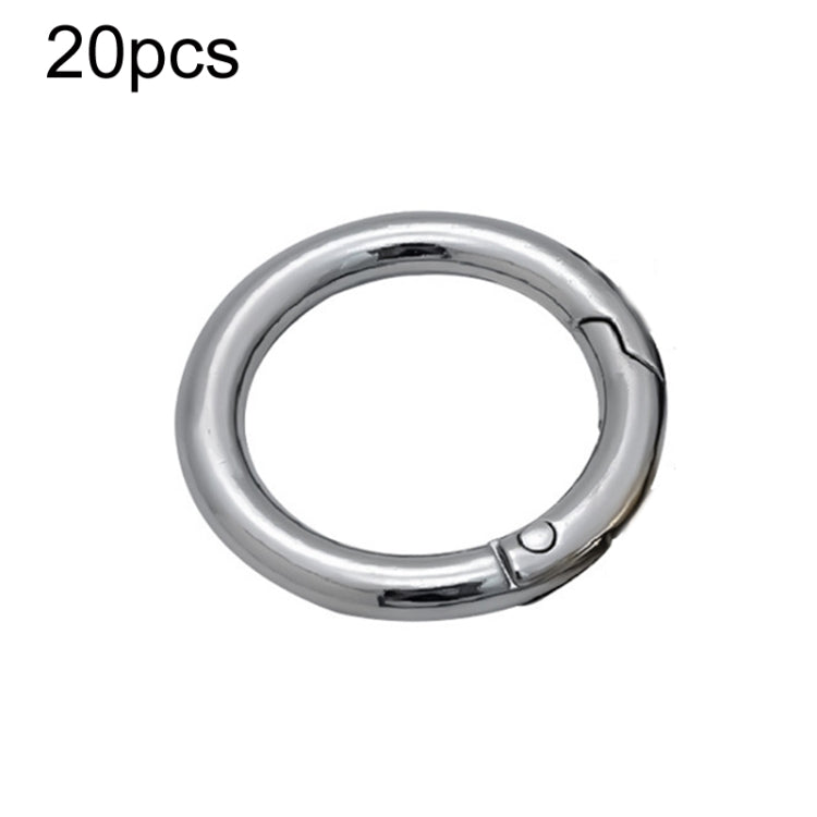 20pcs Zinc Alloy Spring Ring Metal Open Bag Webbing Keychain, 4 Points Silver, 3 Points Silver, 4 Points Black, Inch 2 Light Gold, Inch 2 Silver, 5 Points Light Gold, 5 Points Black, 5 Points Silver, 6 Points Light Gold, 4 Points Light Gold            ...
