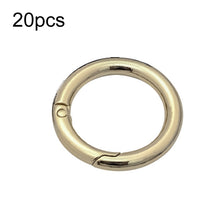 Load image into Gallery viewer, 20pcs Zinc Alloy Spring Ring Metal Open Bag Webbing Keychain, 4 Points Silver, 3 Points Silver, 4 Points Black, Inch 2 Light Gold, Inch 2 Silver, 5 Points Light Gold, 5 Points Black, 5 Points Silver, 6 Points Light Gold, 4 Points Light Gold            ...