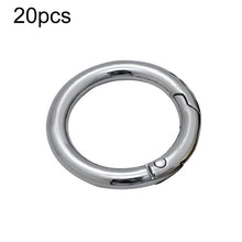 Load image into Gallery viewer, 20pcs Zinc Alloy Spring Ring Metal Open Bag Webbing Keychain, 4 Points Silver, 3 Points Silver, 4 Points Black, Inch 2 Light Gold, Inch 2 Silver, 5 Points Light Gold, 5 Points Black, 5 Points Silver, 6 Points Light Gold, 4 Points Light Gold            ...