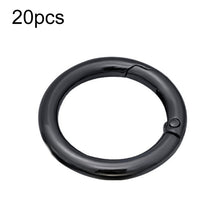 Load image into Gallery viewer, 20pcs Zinc Alloy Spring Ring Metal Open Bag Webbing Keychain, 4 Points Silver, 3 Points Silver, 4 Points Black, Inch 2 Light Gold, Inch 2 Silver, 5 Points Light Gold, 5 Points Black, 5 Points Silver, 6 Points Light Gold, 4 Points Light Gold            ...