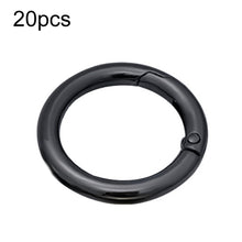 Load image into Gallery viewer, 20pcs Zinc Alloy Spring Ring Metal Open Bag Webbing Keychain, 4 Points Silver, 3 Points Silver, 4 Points Black, Inch 2 Light Gold, Inch 2 Silver, 5 Points Light Gold, 5 Points Black, 5 Points Silver, 6 Points Light Gold, 4 Points Light Gold            ...