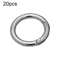 Load image into Gallery viewer, 20pcs Zinc Alloy Spring Ring Metal Open Bag Webbing Keychain, 4 Points Silver, 3 Points Silver, 4 Points Black, Inch 2 Light Gold, Inch 2 Silver, 5 Points Light Gold, 5 Points Black, 5 Points Silver, 6 Points Light Gold, 4 Points Light Gold            ...