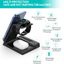 Load image into Gallery viewer, Z252 6-In-1 Wireless Charging Stand Dock With USB-C/Type-C Port &amp; 8 Pin Charge Cable