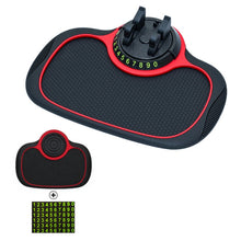 Load image into Gallery viewer, Car Center Console Mobile Phone Anti-skid Mat Temporary Parking Number Plate, Number Plate+Bracket Mat