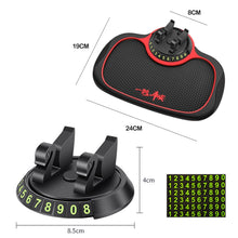 Load image into Gallery viewer, Car Center Console Mobile Phone Anti-skid Mat Temporary Parking Number Plate, Number Plate+Bracket Mat