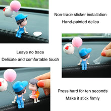 Load image into Gallery viewer, Car Ornament Ornament Lovely Kissing Couple Doll, Color:, Blue, Gray, Reading, Clever, Blue+Balloon, Blue+Blue White Balloon, Gray+Balloon, Gray+Gray Balloon, Reading+Balloon, Clever+Balloon, Stool Blue Couple, Stool Gray Couple, Stool Reading Couple  ...