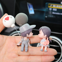 Load image into Gallery viewer, Car Ornament Ornament Lovely Kissing Couple Doll, Color:, Blue, Gray, Reading, Clever, Blue+Balloon, Blue+Blue White Balloon, Gray+Balloon, Gray+Gray Balloon, Reading+Balloon, Clever+Balloon, Stool Blue Couple, Stool Gray Couple, Stool Reading Couple  ...