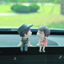 Load image into Gallery viewer, Car Ornament Ornament Lovely Kissing Couple Doll, Color:, Blue, Gray, Reading, Clever, Blue+Balloon, Blue+Blue White Balloon, Gray+Balloon, Gray+Gray Balloon, Reading+Balloon, Clever+Balloon, Stool Blue Couple, Stool Gray Couple, Stool Reading Couple  ...