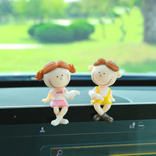 Load image into Gallery viewer, Car Ornament Ornament Lovely Kissing Couple Doll, Color:, Blue, Gray, Reading, Clever, Blue+Balloon, Blue+Blue White Balloon, Gray+Balloon, Gray+Gray Balloon, Reading+Balloon, Clever+Balloon, Stool Blue Couple, Stool Gray Couple, Stool Reading Couple  ...