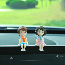 Load image into Gallery viewer, Car Ornament Ornament Lovely Kissing Couple Doll, Color:, Blue, Gray, Reading, Clever, Blue+Balloon, Blue+Blue White Balloon, Gray+Balloon, Gray+Gray Balloon, Reading+Balloon, Clever+Balloon, Stool Blue Couple, Stool Gray Couple, Stool Reading Couple  ...