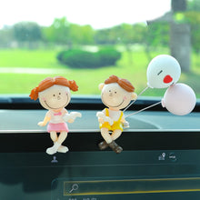 Load image into Gallery viewer, Car Ornament Ornament Lovely Kissing Couple Doll, Color:, Blue, Gray, Reading, Clever, Blue+Balloon, Blue+Blue White Balloon, Gray+Balloon, Gray+Gray Balloon, Reading+Balloon, Clever+Balloon, Stool Blue Couple, Stool Gray Couple, Stool Reading Couple  ...