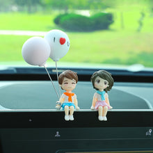 Load image into Gallery viewer, Car Ornament Ornament Lovely Kissing Couple Doll, Color:, Blue, Gray, Reading, Clever, Blue+Balloon, Blue+Blue White Balloon, Gray+Balloon, Gray+Gray Balloon, Reading+Balloon, Clever+Balloon, Stool Blue Couple, Stool Gray Couple, Stool Reading Couple  ...