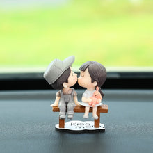 Load image into Gallery viewer, Car Ornament Ornament Lovely Kissing Couple Doll, Color:, Blue, Gray, Reading, Clever, Blue+Balloon, Blue+Blue White Balloon, Gray+Balloon, Gray+Gray Balloon, Reading+Balloon, Clever+Balloon, Stool Blue Couple, Stool Gray Couple, Stool Reading Couple  ...