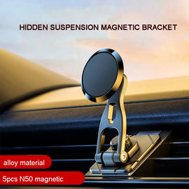 D29 Metal Car Phone Holder Floating Screen Folding Magnetic Phone Holder, D29