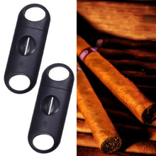 Load image into Gallery viewer, 2pcs Portable Stainless Steel V Shaped Plastic Cigar Cutter Opening Hole, Cigar Cutter Opening Hole