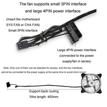 Load image into Gallery viewer, COOLMOON 12cm Dual Aperture Computer Mainframe Chassis Dual Interface Fan