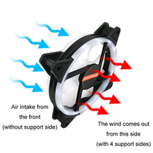 Load image into Gallery viewer, COOLMOON 12cm Dual Aperture Computer Mainframe Chassis Dual Interface Fan