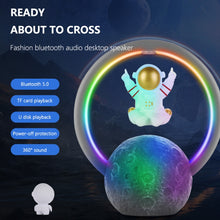Load image into Gallery viewer, Y-598 Suspended Astronaut Bluetooth Speaker RGB Light Subwoofer Ornament,Spec:, 598A Golden, 598A Silver, 598B Golden, 598B Silver, 598A Golden+Gift Bag, 598A Silver+Gift Bag, 598B Golden+Gift Bag, 598B Silver+Gift Bag