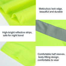 Load image into Gallery viewer, Reflective Quick-drying T-shirt Lapel Short-sleeved Safety Work Shirt, M, L, XL, XXL, XXXL, XXXXL