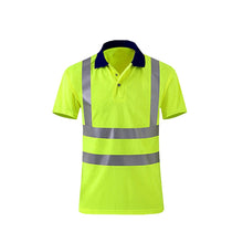 Load image into Gallery viewer, Reflective Quick-drying T-shirt Lapel Short-sleeved Safety Work Shirt, M, L, XL, XXL, XXXL, XXXXL