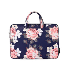 Load image into Gallery viewer, H40-B01 White Rose Pattern Laptop Case Bag Computer Liner Bag With Handle, 12 Inch, 13 Inch, 14 Inch, 15 Inch
