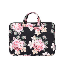 Load image into Gallery viewer, H40-B01 White Rose Pattern Laptop Case Bag Computer Liner Bag With Handle, 12 Inch, 13 Inch, 14 Inch, 15 Inch