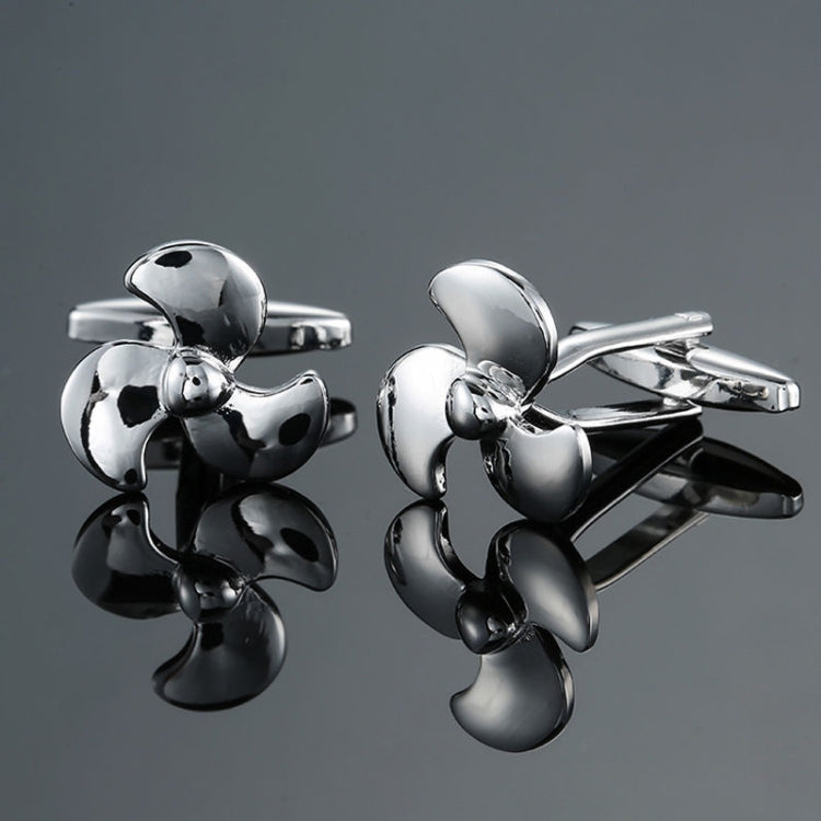 Men Clover Rose Pattern Cufflinks, Color: Red Strawberry