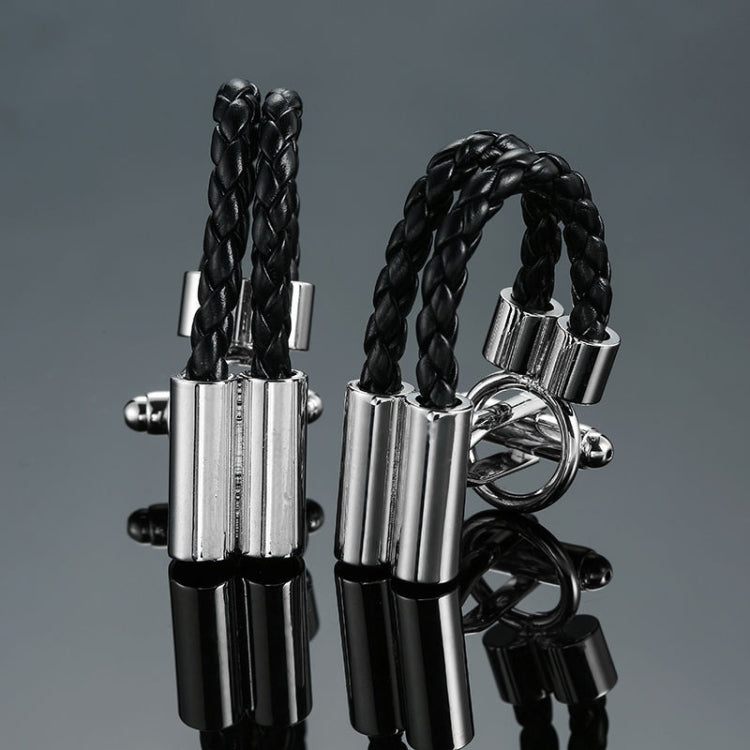 Men Brass Plated Shirt Cufflinks, Color: Silver Cross Flower