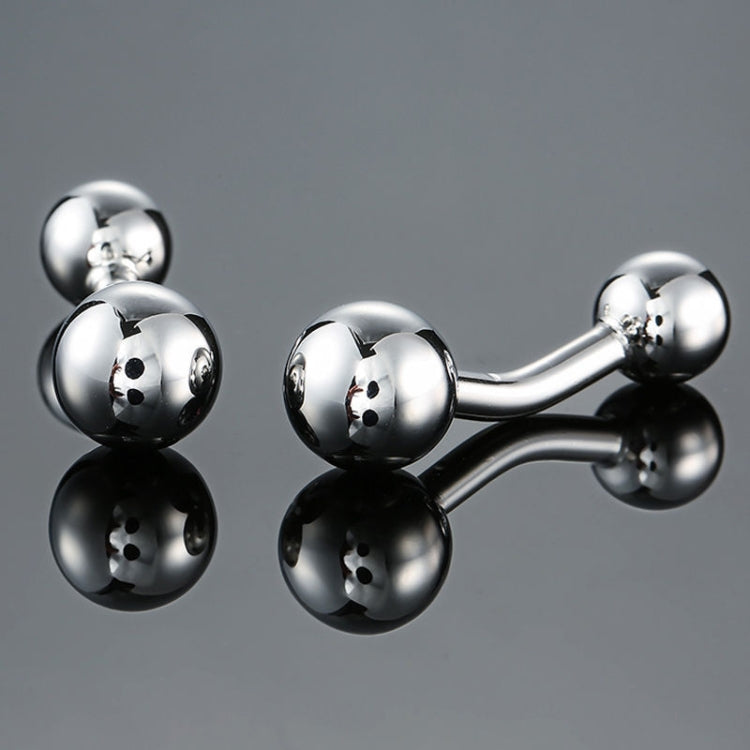 Men Brass Plated Shirt Cufflinks, Color: Silver Cross Flower