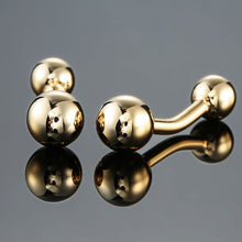 Load image into Gallery viewer, Men Brass Plated Shirt Cufflinks, Color: Silver Cross Flower