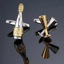 Load image into Gallery viewer, Men Brass Plated Shirt Cufflinks, Color: Silver Cross Flower