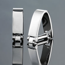 Load image into Gallery viewer, Men Brass Plated Shirt Cufflinks, Color: Silver Cross Flower