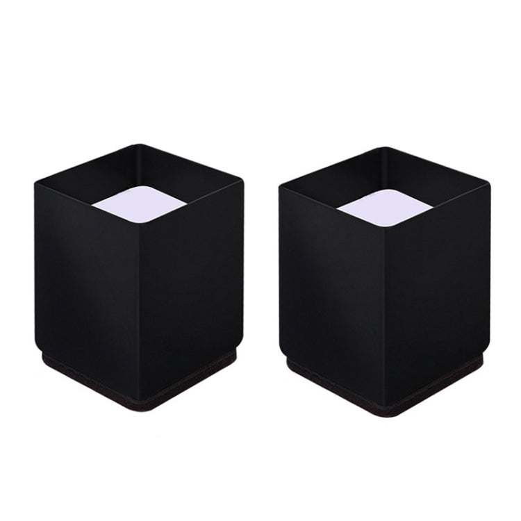 2pcs/set Furniture Carbon Steel Wraparound Heightening Foot Pad, Style:, Round 4x5cm (Black), Round 4x5cm (Brown), Round 6x5cm (Black), Round 6x5cm (Brown), Round 6x10cm (Black), Round 6x10cm (Brown), Square 4x5cm (Black), Square 4x5cm (Brown)         ...